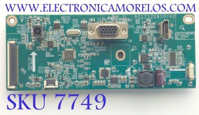 MAIN PARA MONITOR HP ORIGINAL / NUMERO DE PARTE R352442520150 / R017122810742 / 64M0CBM7X06982B / PANEL LM238WF2 (HS)(AK1) / MODELO HSD-0090-K